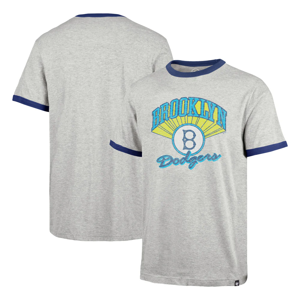 MLB Los Angeles Dodgers '47 Wax Pack Dalton T-Shirt - Gray