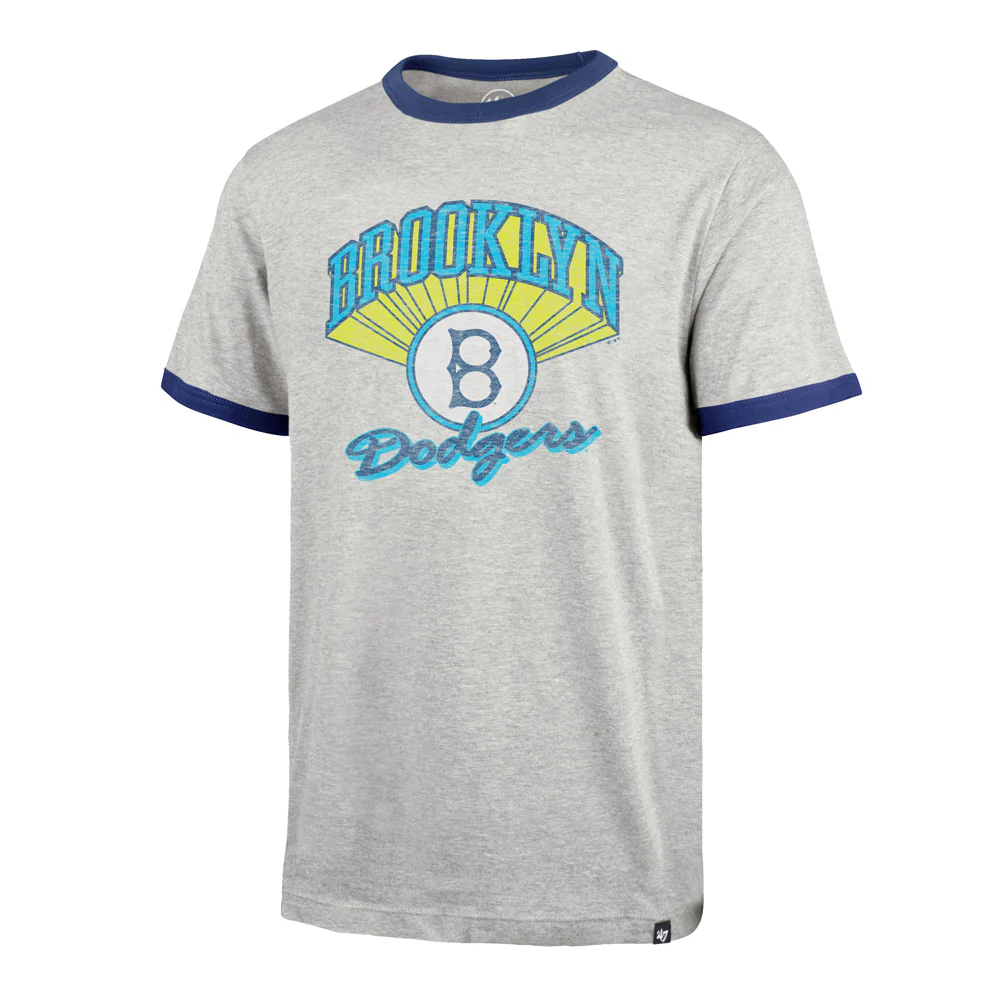 MLB Los Angeles Dodgers '47 Wax Pack Dalton T-Shirt - Gray - Image 2