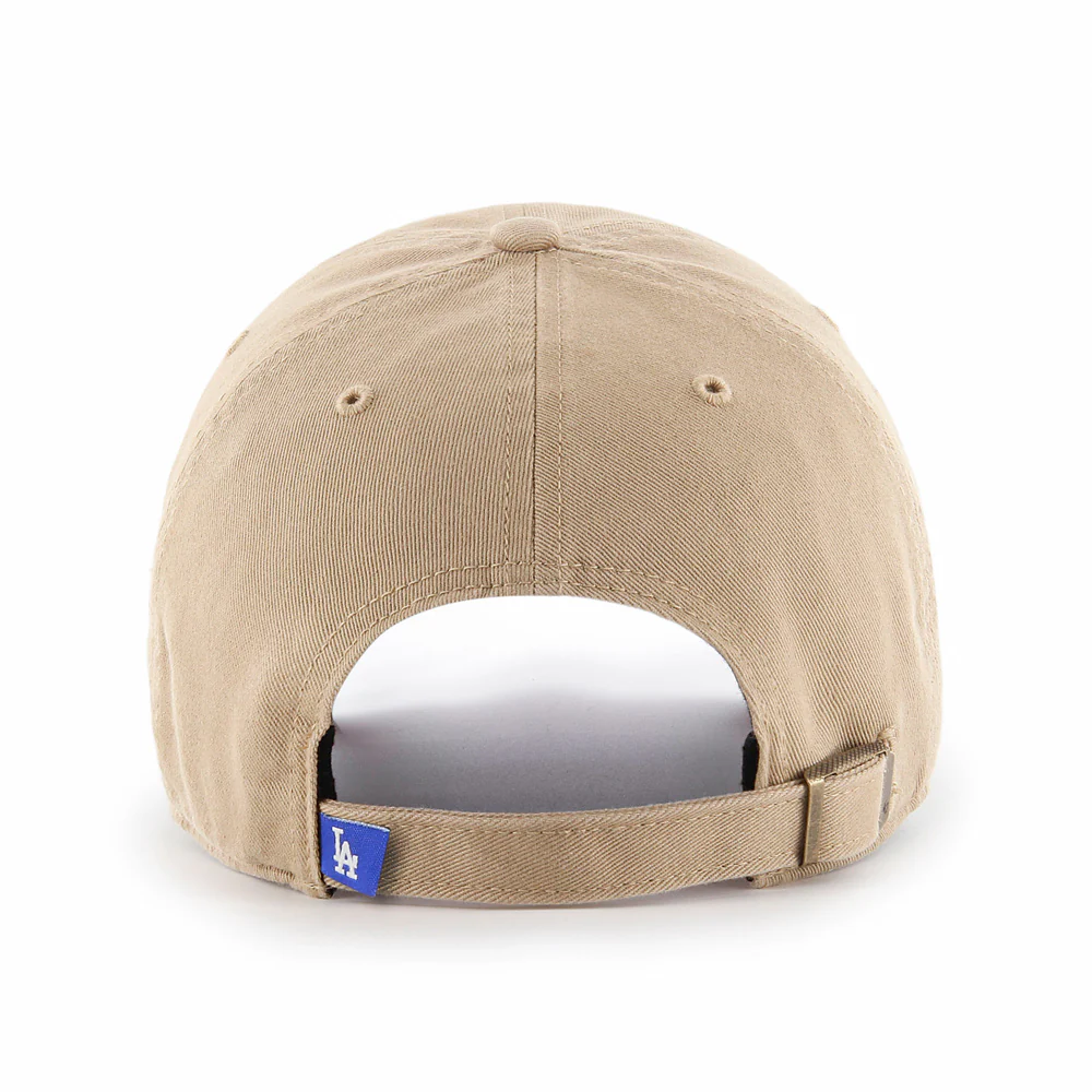 MLB Los Angeles Dodgers '47 White Logo Khaki Clean Up Hat - Khaki - Image 2