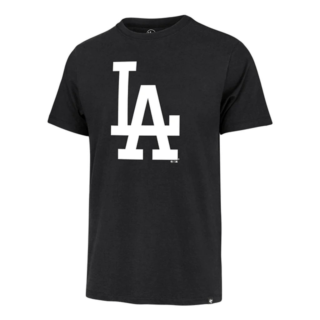 MLB Los Angeles Dodgers '47 White Primary Imprint Franklin T-Shirt - Black