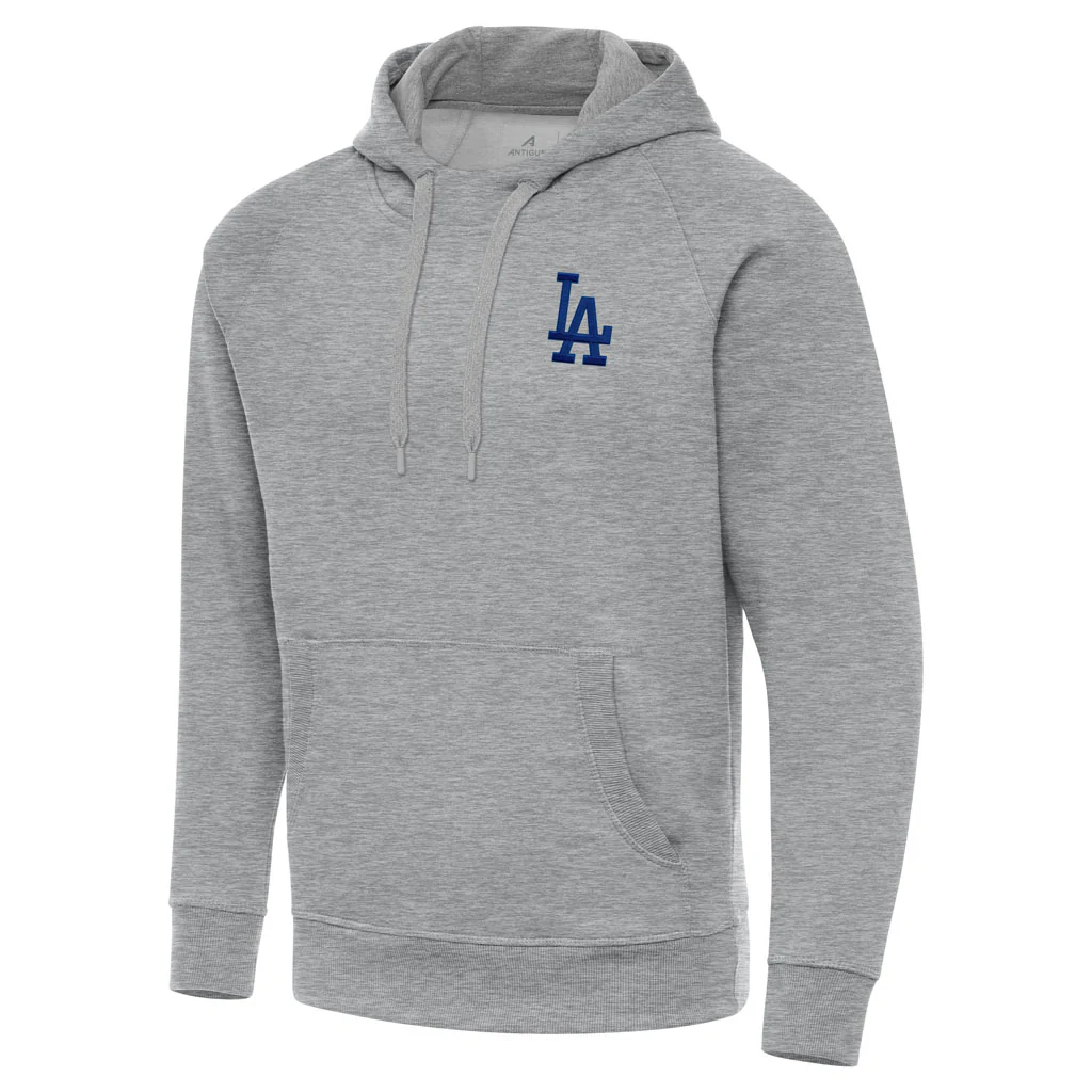 MLB Los Angeles Dodgers Antigua Victory Pullover Hoodie - Heather gray