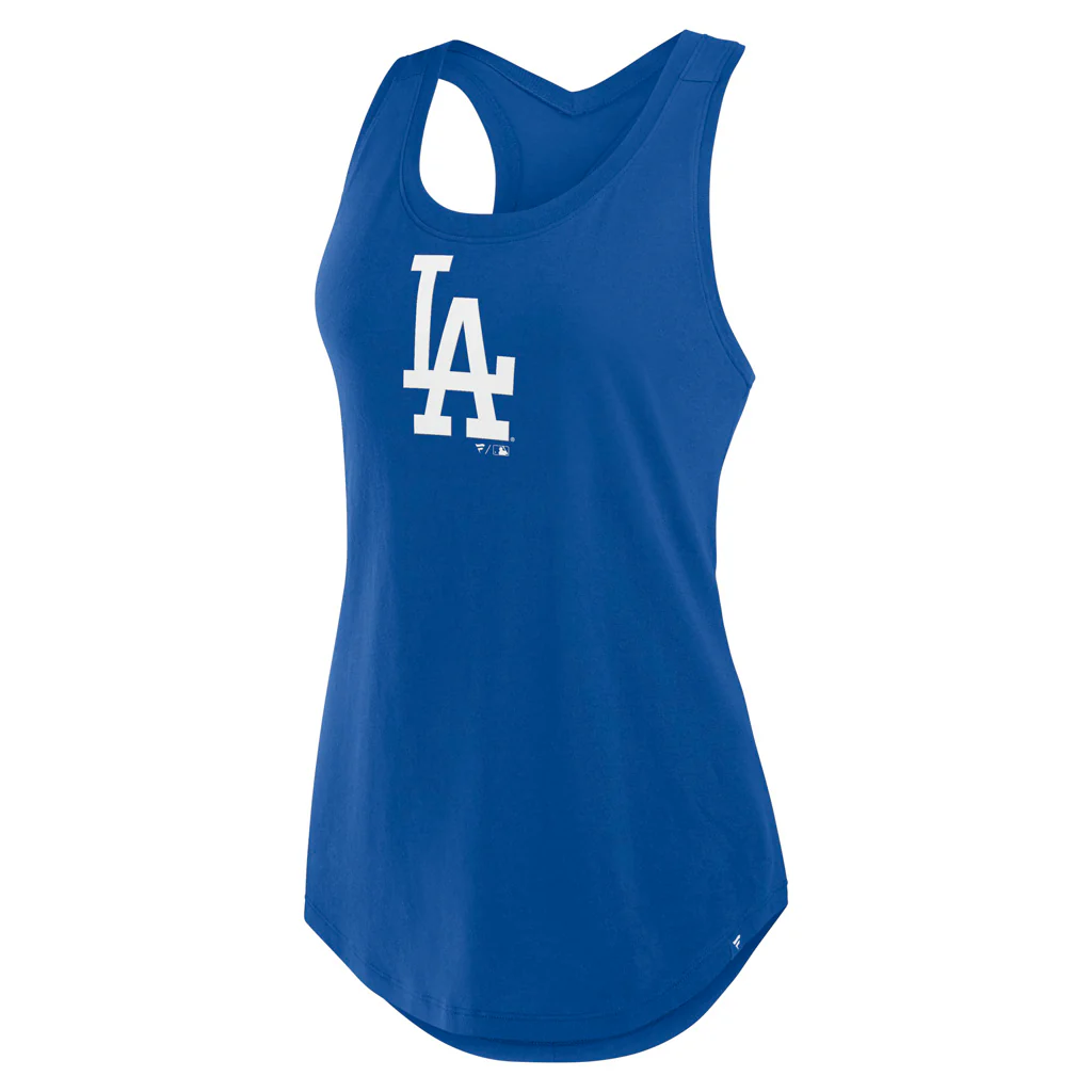 MLB Los Angeles Dodgers Fanatics Women's Primary Logo Racerback Tank Top - Blue - Image 2