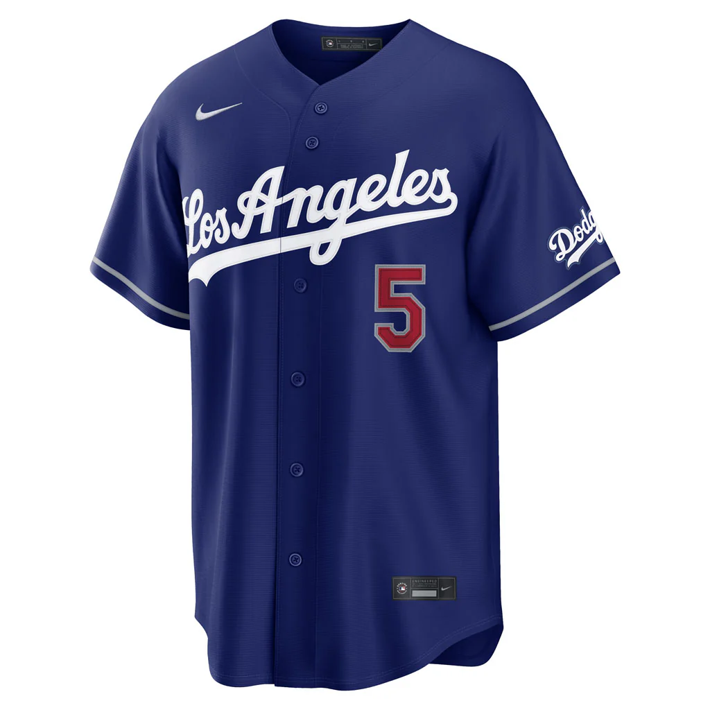 MLB Los Angeles Dodgers Freddie Freeman Nike Alternate Stadium Jersey - Blue - Image 2