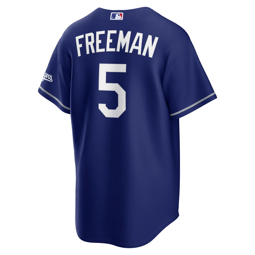 MLB Los Angeles Dodgers Freddie Freeman Nike Alternate Stadium Jersey - Blue - Image 3