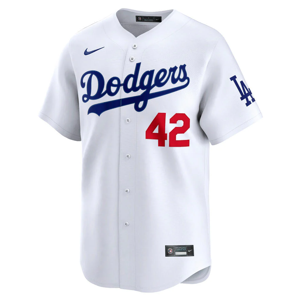 MLB Los Angeles Dodgers Jackie Robinson Nike Cooperstown Limited Jersey - White - Image 2