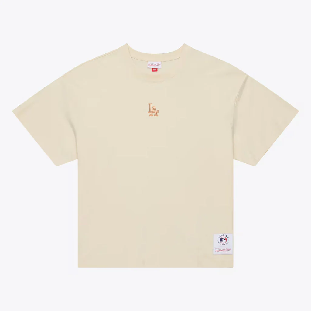 MLB Los Angeles Dodgers Mitchell & Ness Insignia Premium T-Shirt - Tan