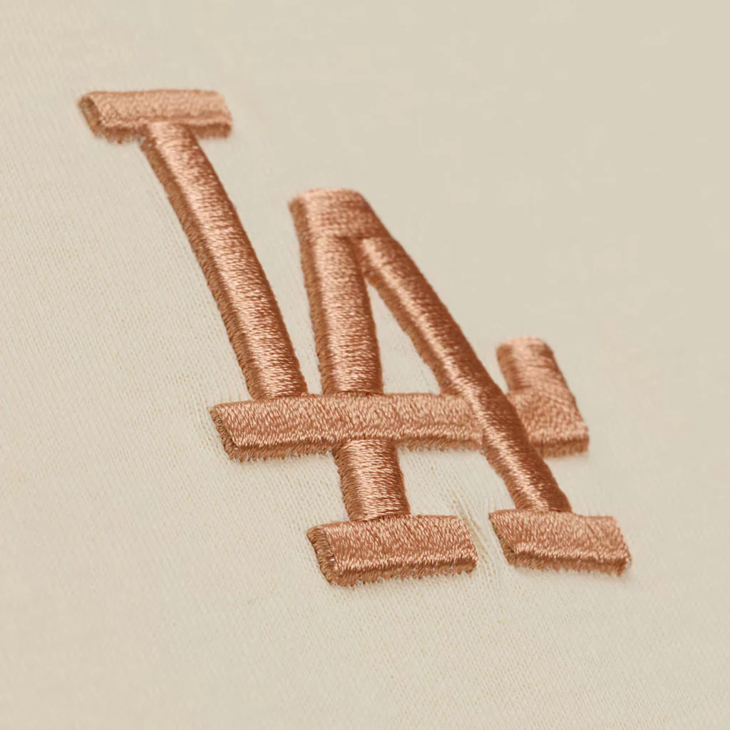 MLB Los Angeles Dodgers Mitchell & Ness Insignia Premium T-Shirt - Tan - Image 3