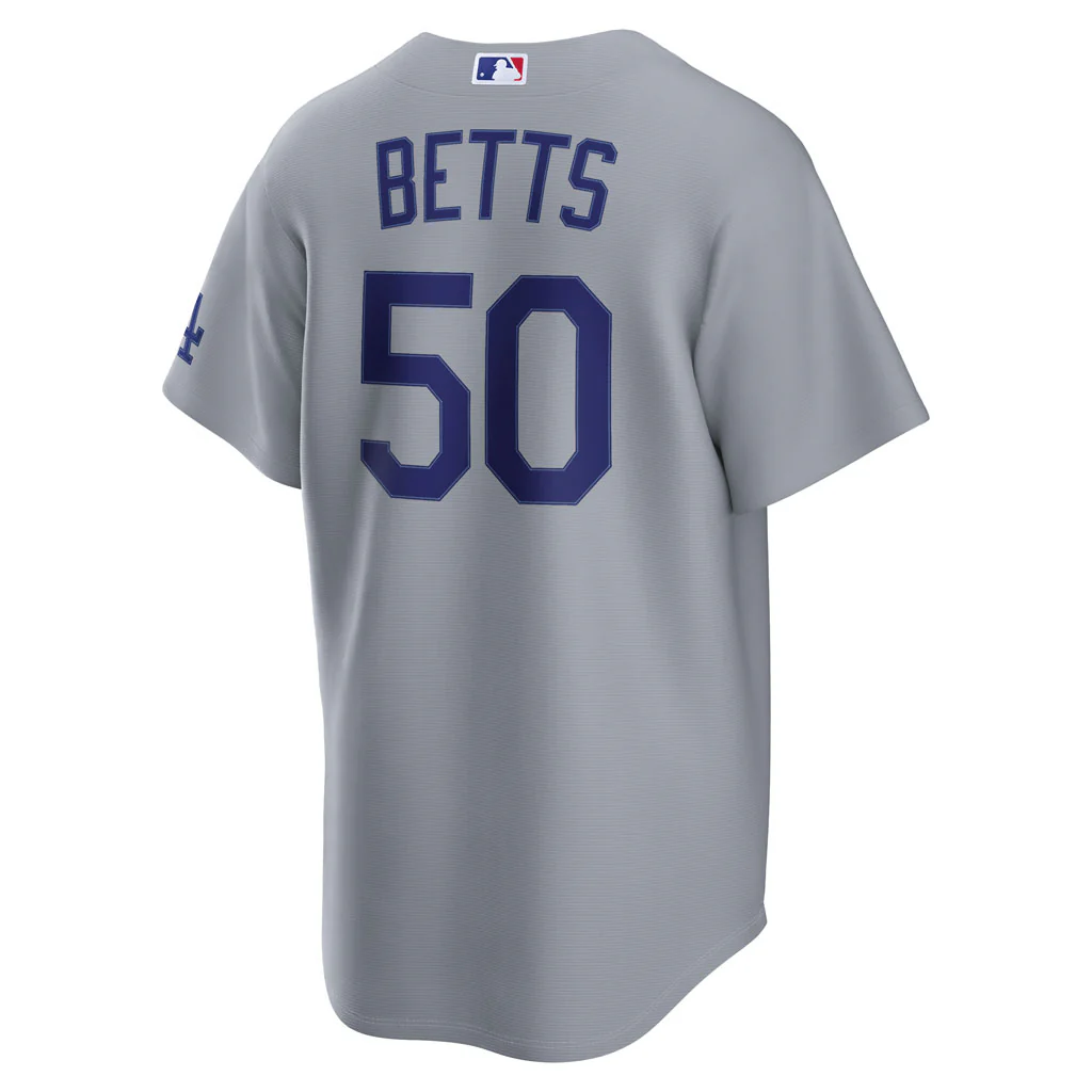 MLB Los Angeles Dodgers Mookie Betts Nike Road Stadium Jersey - Gray - Image 3