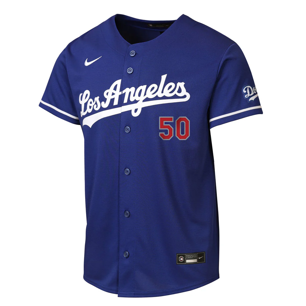 MLB Los Angeles Dodgers Mookie Betts Youth Nike Alternate Home Run Jersey - Blue - Image 2