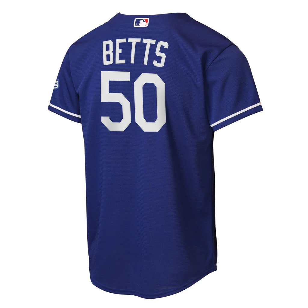 MLB Los Angeles Dodgers Mookie Betts Youth Nike Alternate Home Run Jersey - Blue - Image 3
