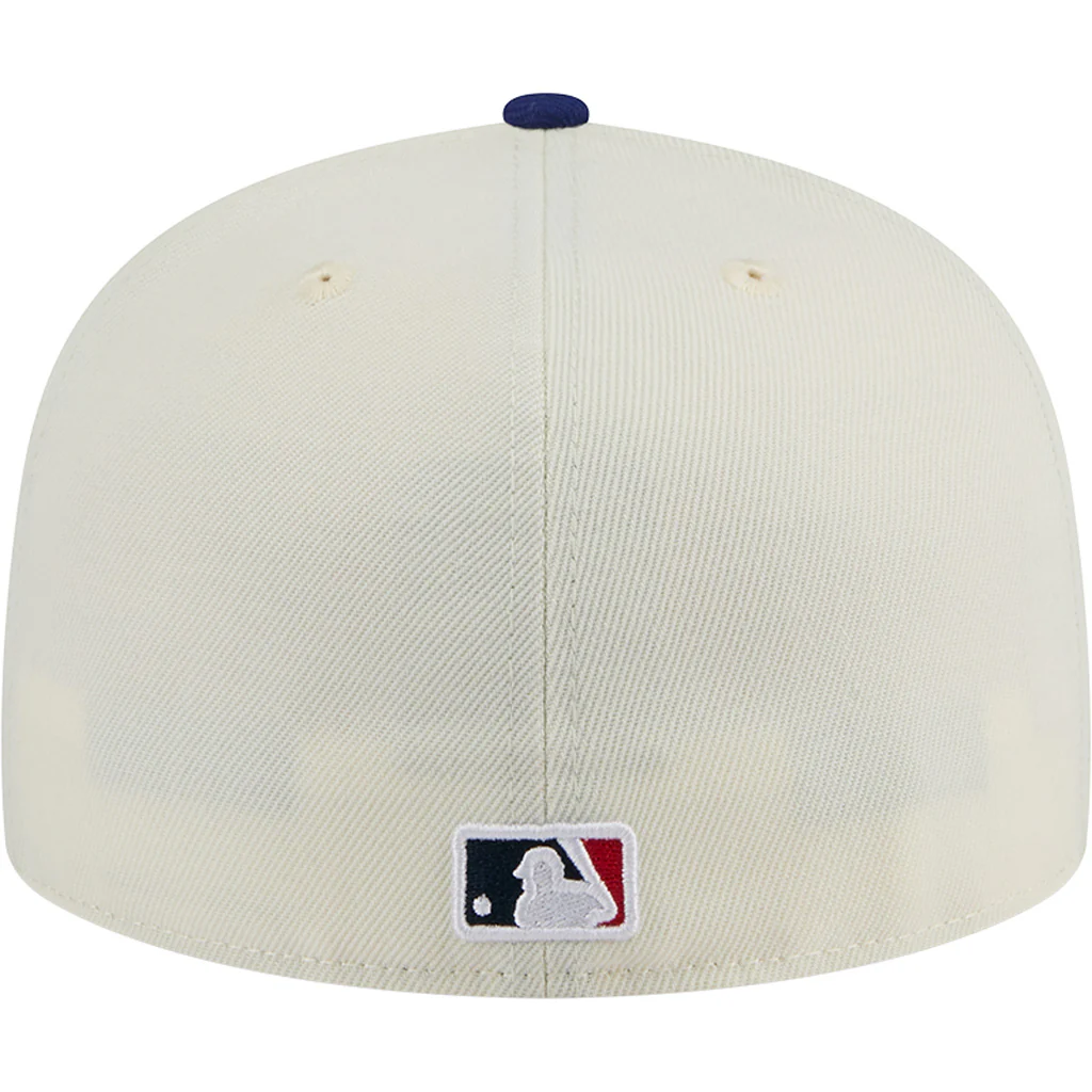 MLB Los Angeles Dodgers New Era Two-Tone Chrome OTC 59FIFTY Fitted Hat - Chrome - Image 4