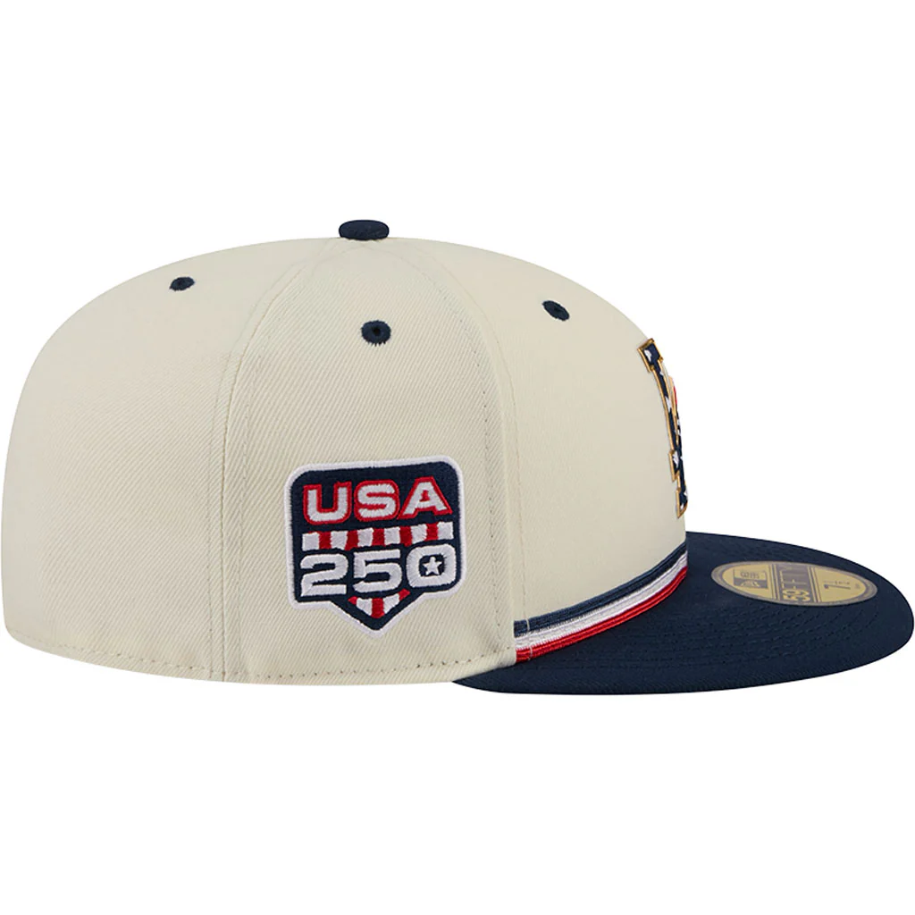 MLB Los Angeles Dodgers New Era 2026 4th of July 59FIFTY Fitted Hat - Cream - Image 5