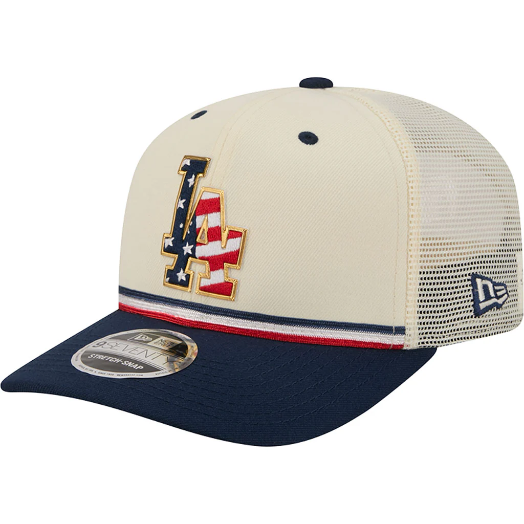 MLB Los Angeles Dodgers New Era 2026 4th of July 9SEVENTY Stretch Snapback Hat - Cream