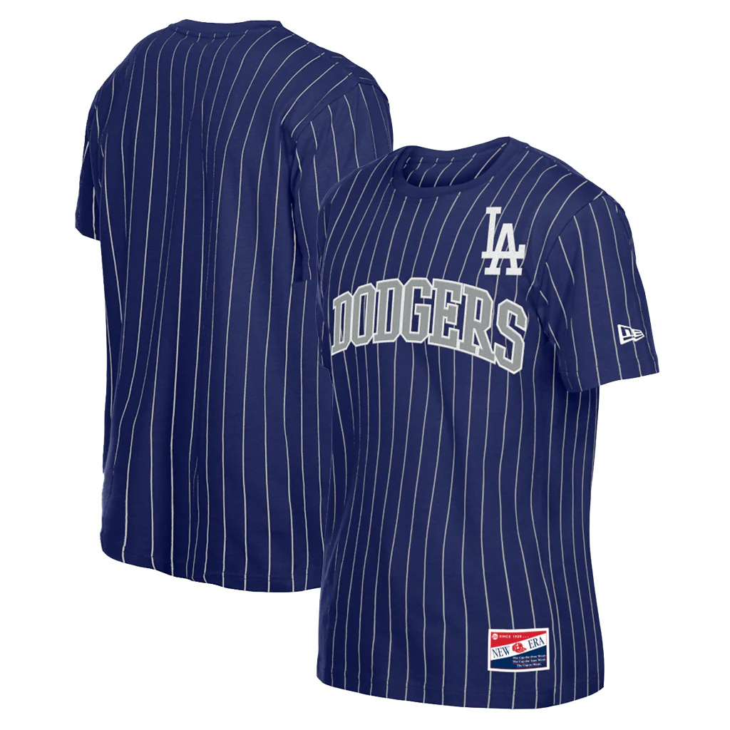 MLB Los Angeles Dodgers New Era 2026 Pinstripe Jersey T-shirt - Blue
