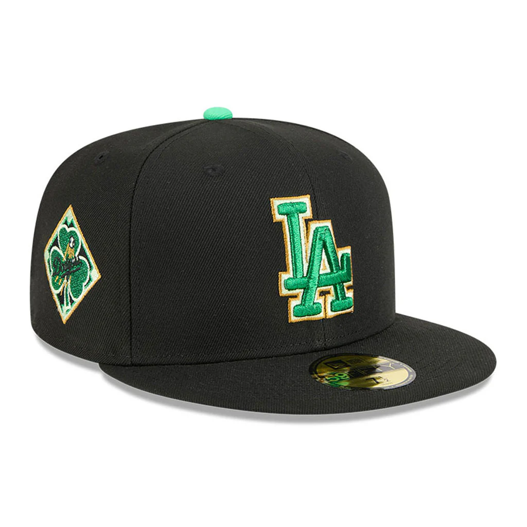MLB Los Angeles Dodgers New Era 2026 St Patricks Day 59FIFTY Fitted Hat - Black - Image 2