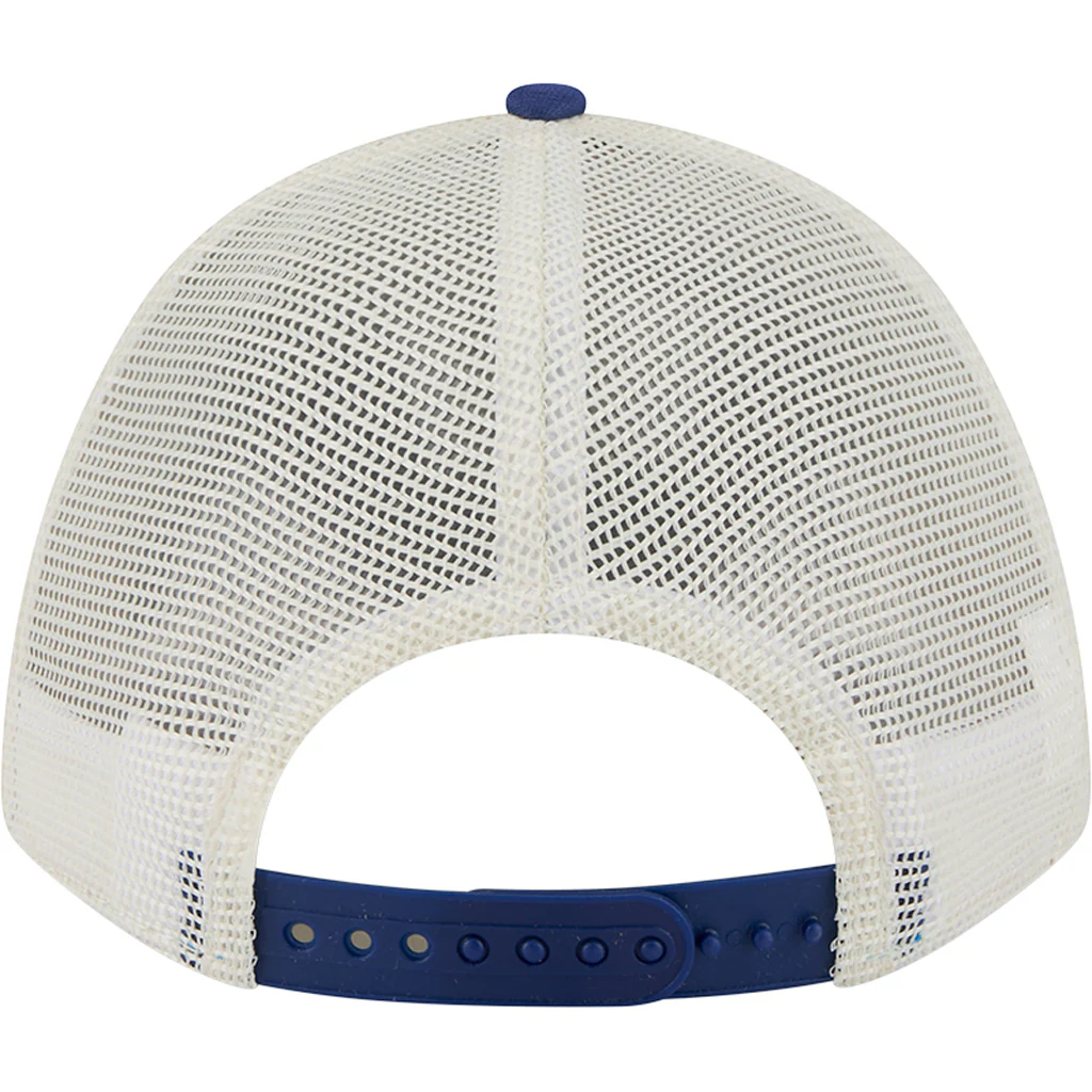 MLB Los Angeles Dodgers New Era Arch Logo 9FORTY M-Crown Snapback Trucker Hat - Chrome - Image 4