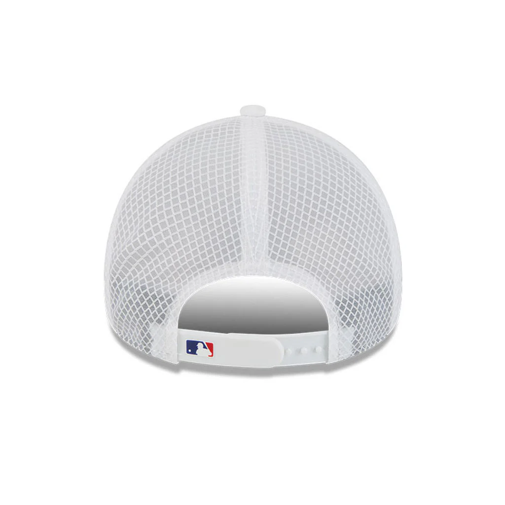 MLB Los Angeles Dodgers New Era Batting Practice Apex 9FORTY Snapback Hat - White - Image 3