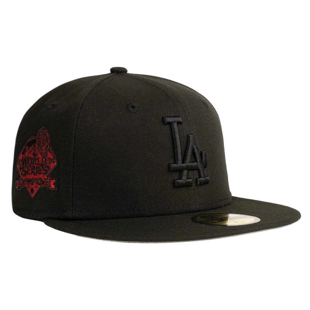 MLB Los Angeles Dodgers New Era Blackbird 59FIFTY Fitted Hat - Black