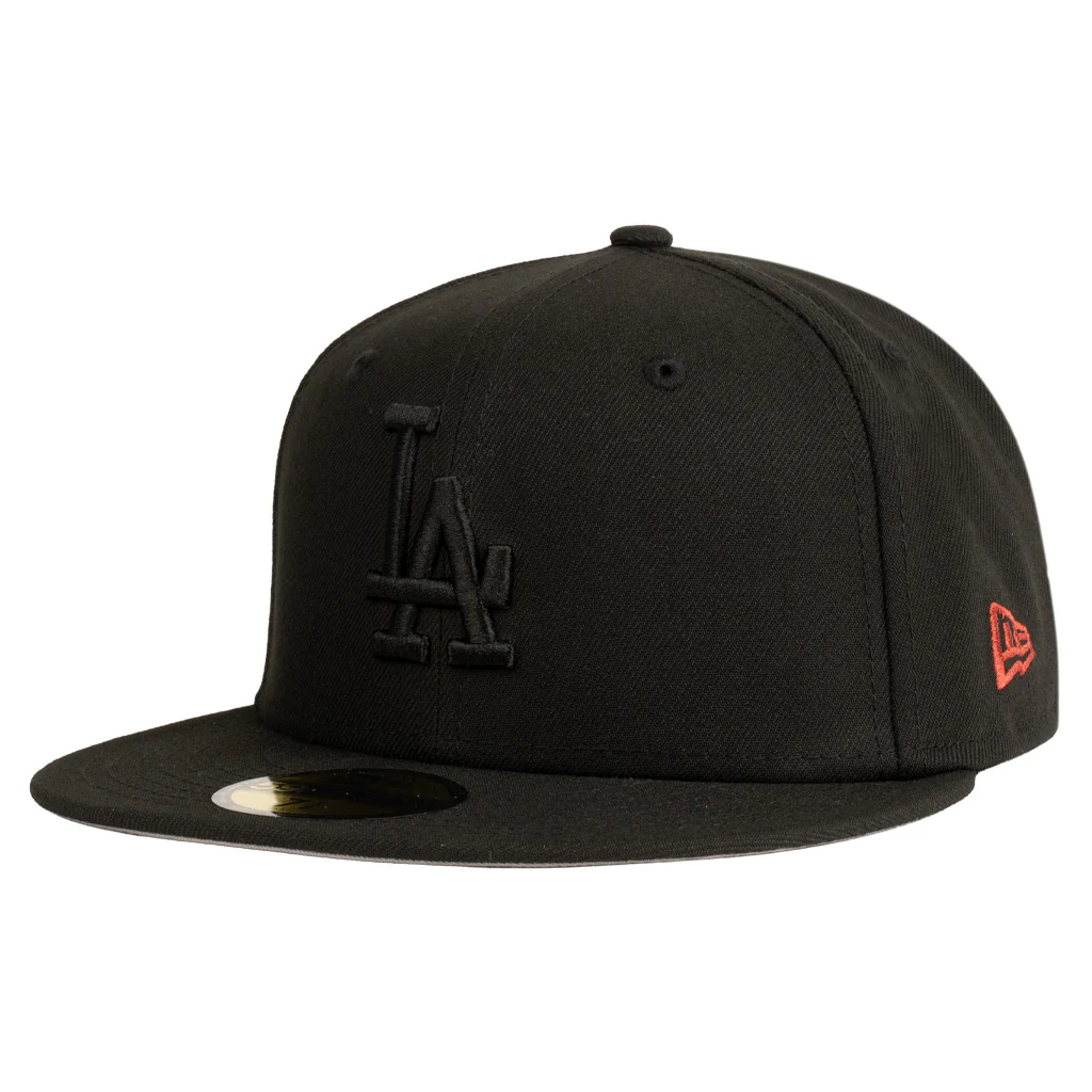 MLB Los Angeles Dodgers New Era Blackbird 59FIFTY Fitted Hat - Black - Image 2