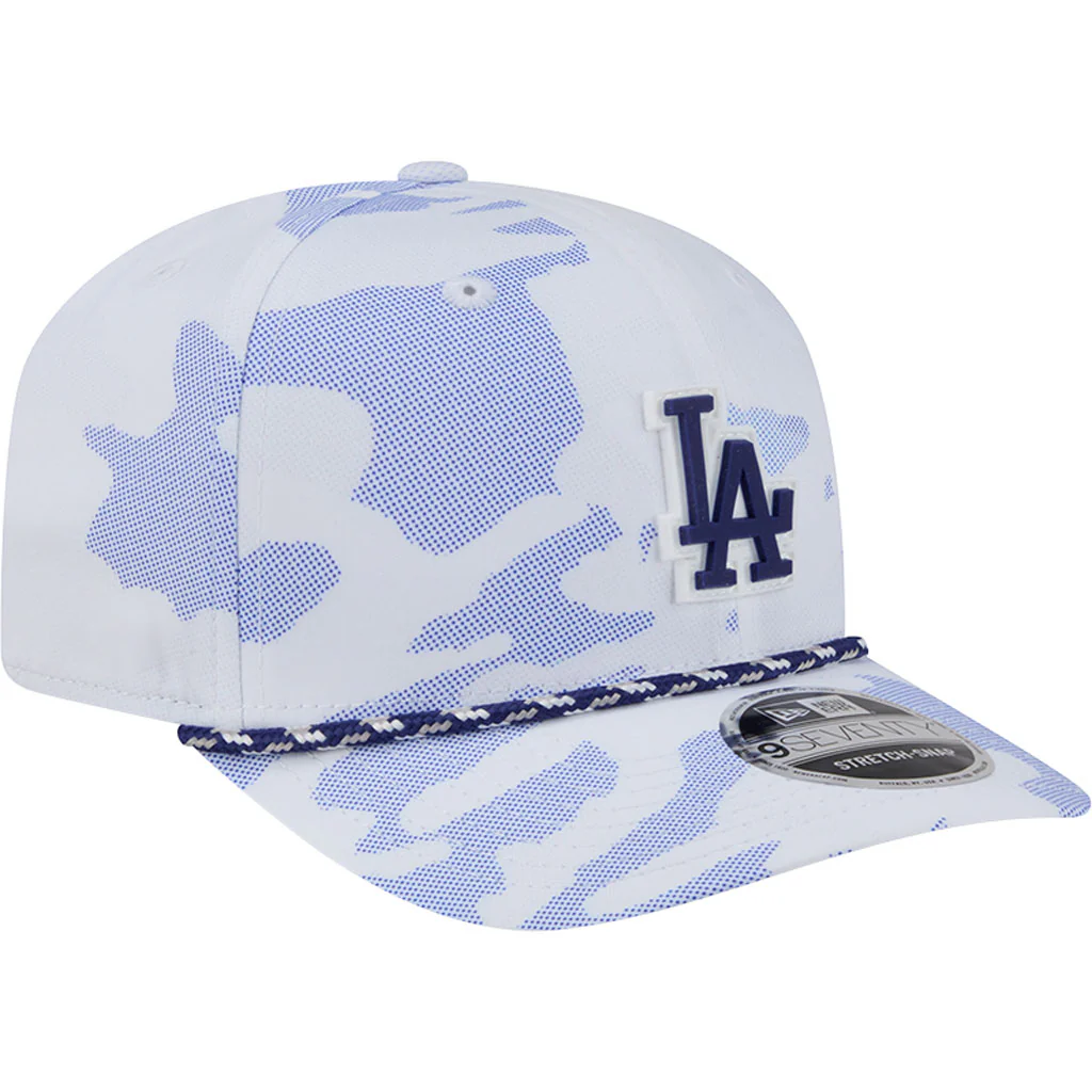 MLB Los Angeles Dodgers New Era Camo Rope 9SEVENTY Stretch Snap Hat - Image 2