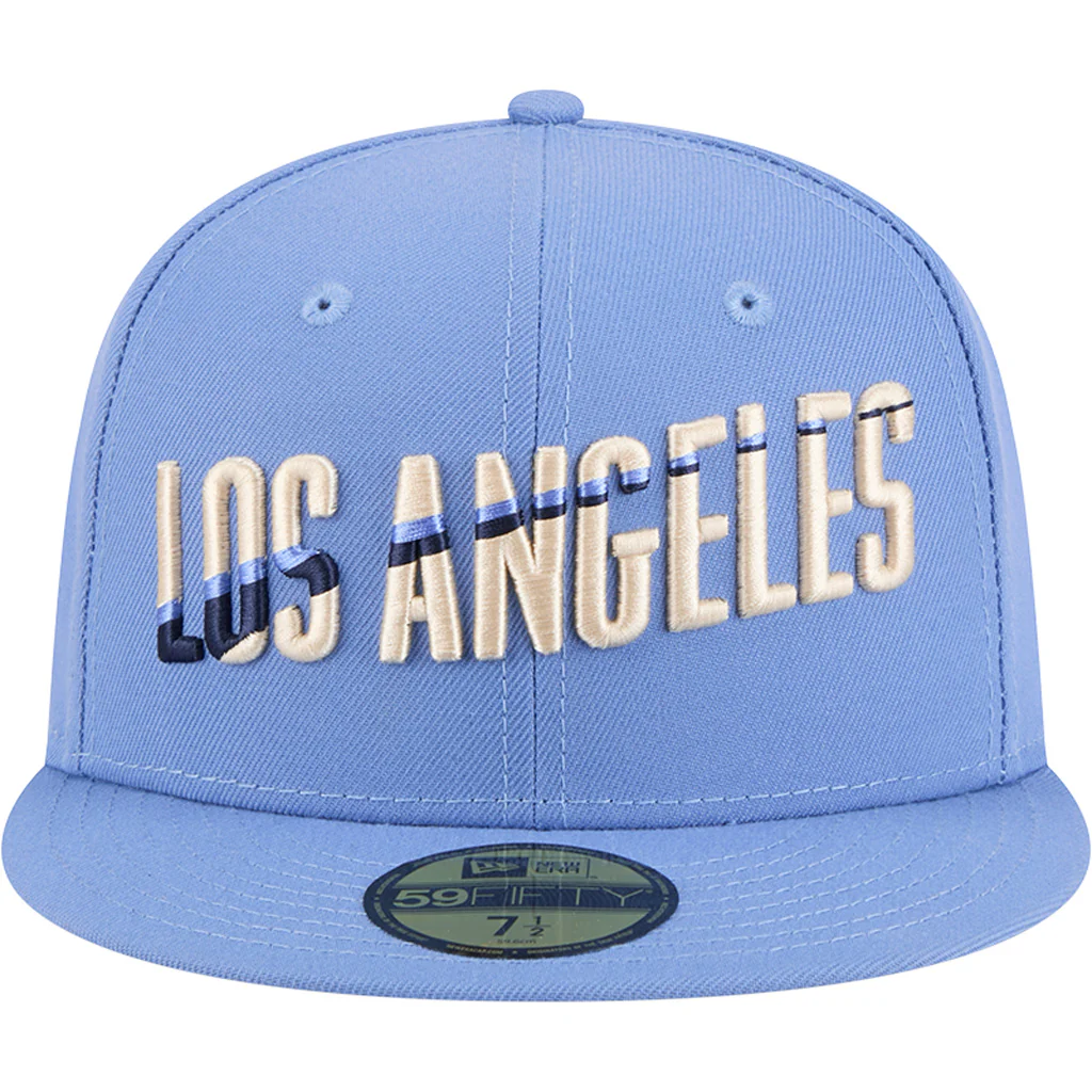 MLB Los Angeles Dodgers New Era City Connect Fan Pack 59FIFTY Fitted Hat - Blue - Image 3