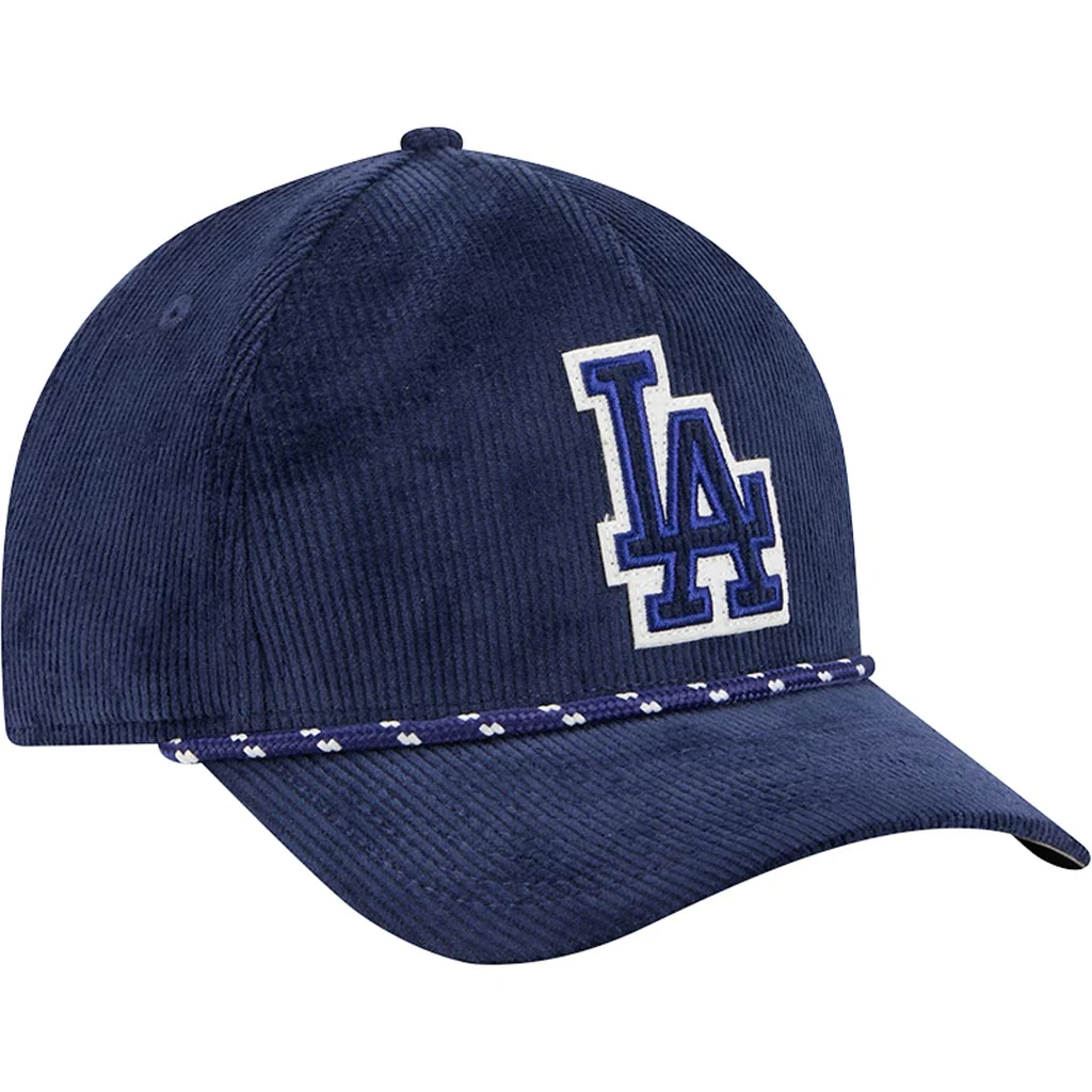 MLB Los Angeles Dodgers New Era Corduroy 9FORTY A-Frame M-Crown Snapback Hat - Blue - Image 2
