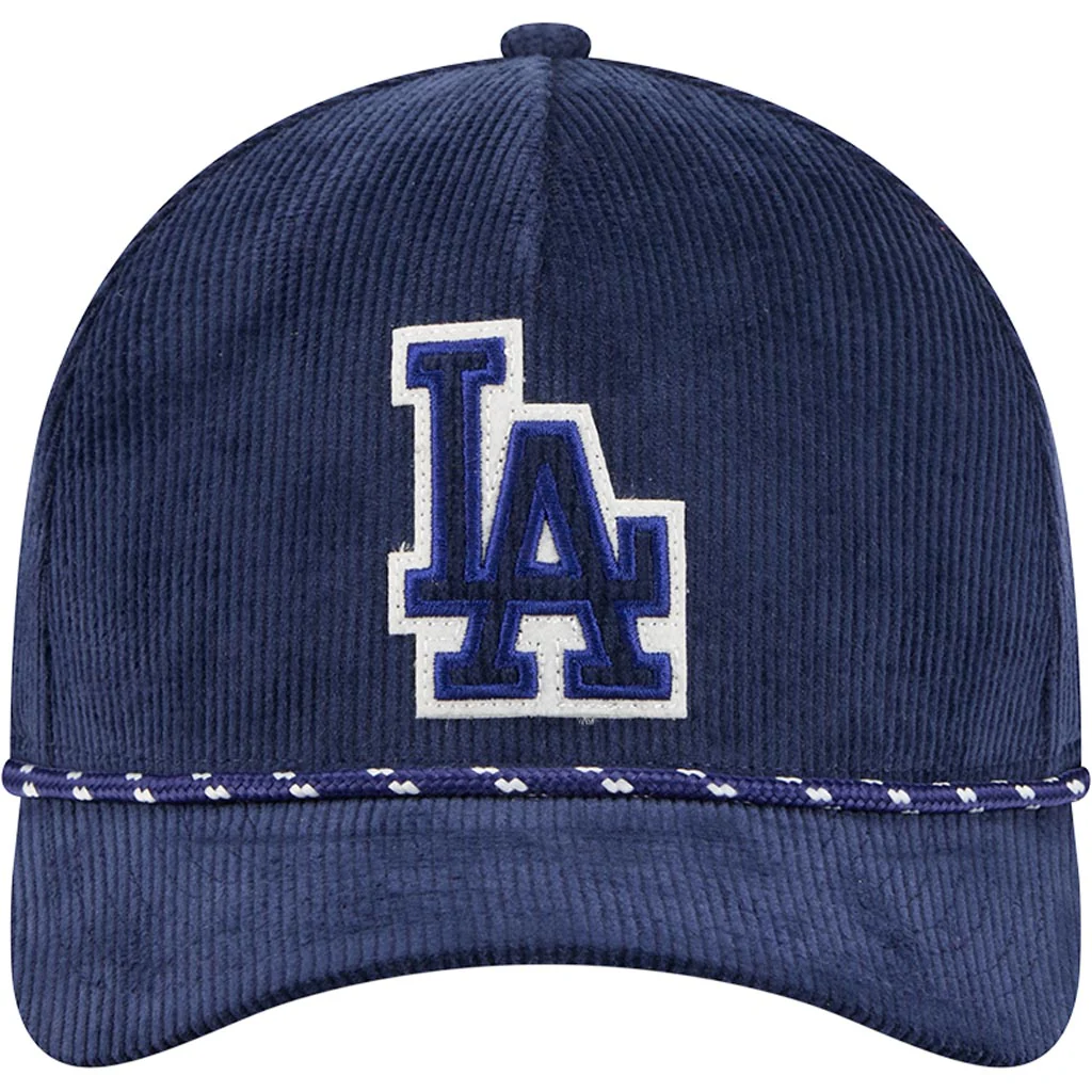 MLB Los Angeles Dodgers New Era Corduroy 9FORTY A-Frame M-Crown Snapback Hat - Blue - Image 3