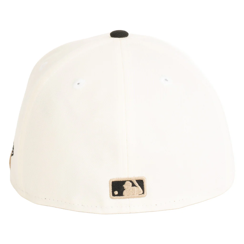 MLB Los Angeles Dodgers New Era Dark Harvester 59FIFTY Fitted Hat - Cream - Image 2