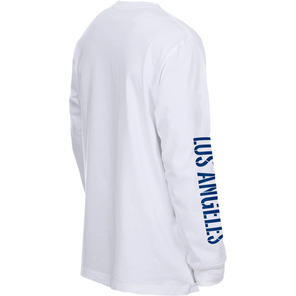 MLB Los Angeles Dodgers New Era H1 Logo Long Sleeve T-Shirt - White - Image 3