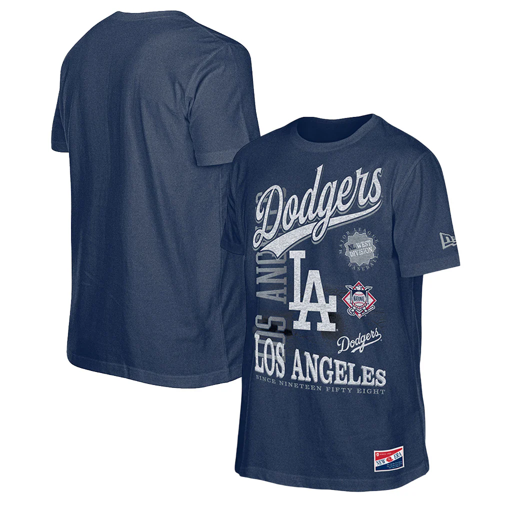 MLB Los Angeles Dodgers New Era H1 Throwback T-Shirt - Blue