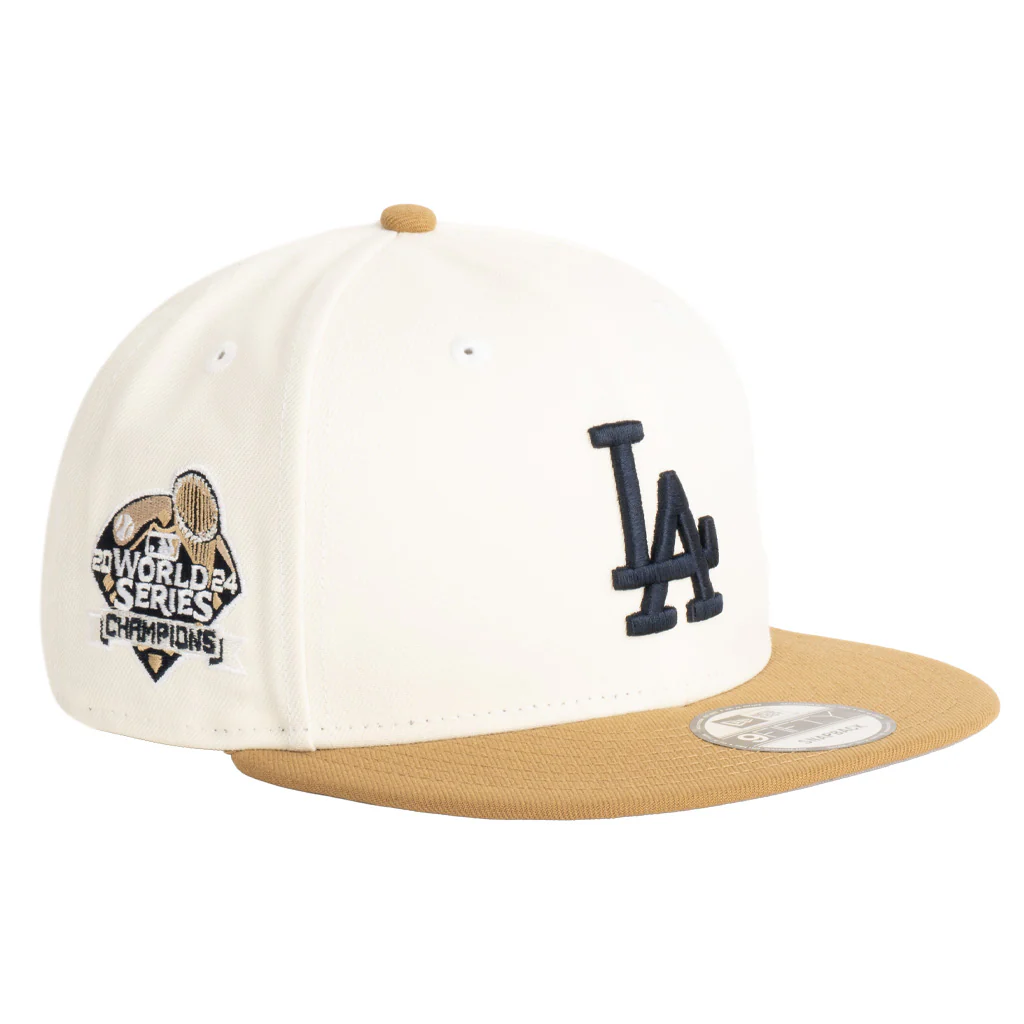 MLB Los Angeles Dodgers New Era Harvester 9FIFTY Snapback Hat - Wheat - Image 2