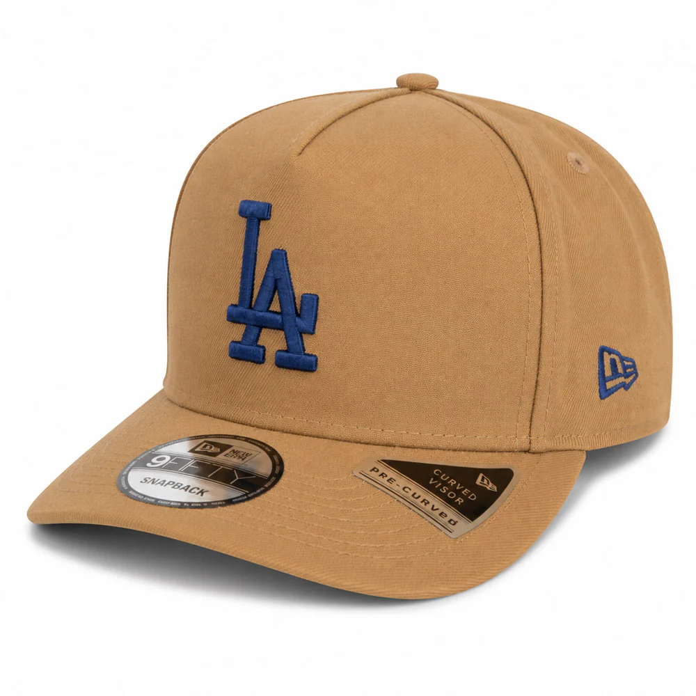 MLB Los Angeles Dodgers New Era Khaki 9FIFTY A-Frame Snapback Hat - Khaki