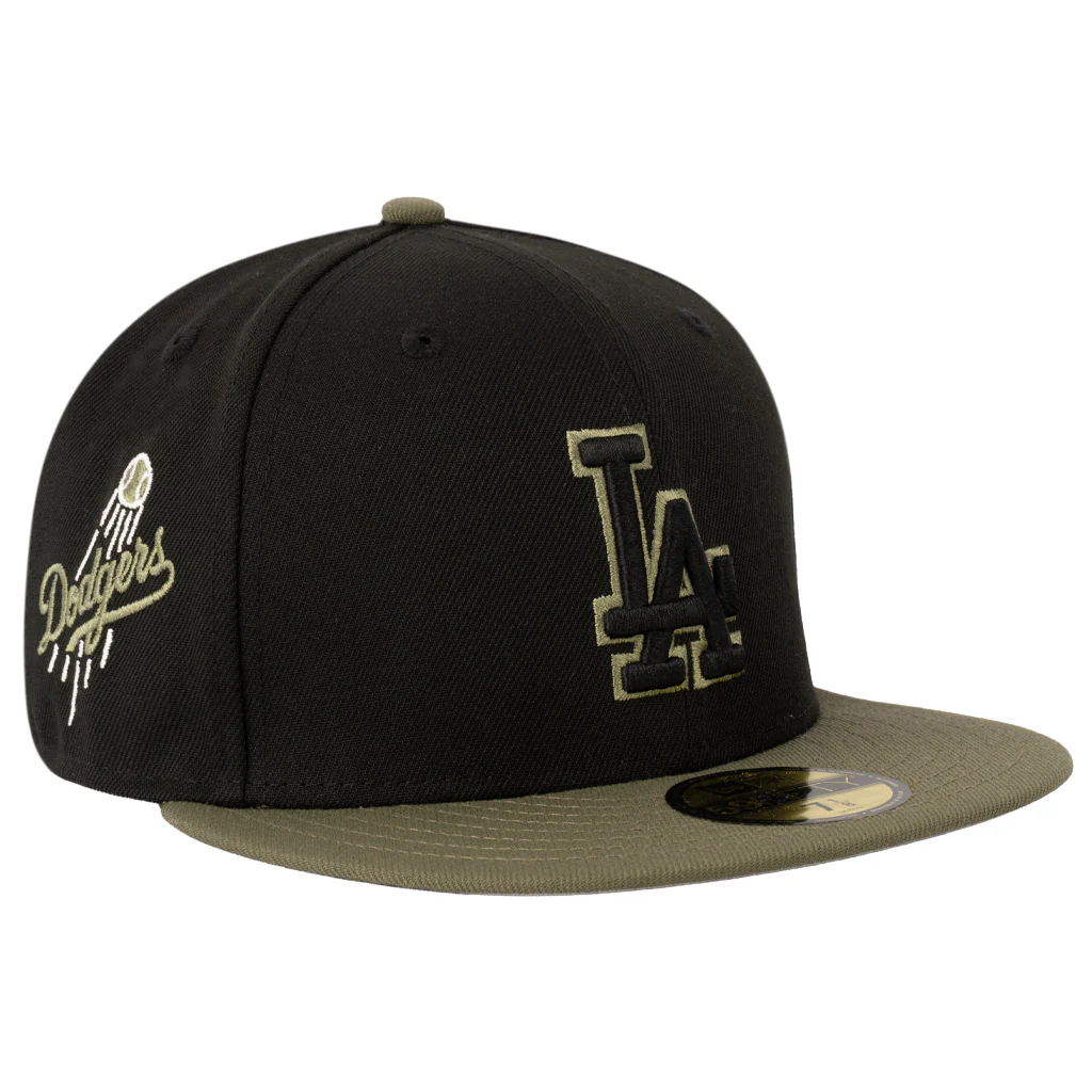 MLB Los Angeles Dodgers New Era Midnight Jungle 59FIFTY Fitted Hat - Black