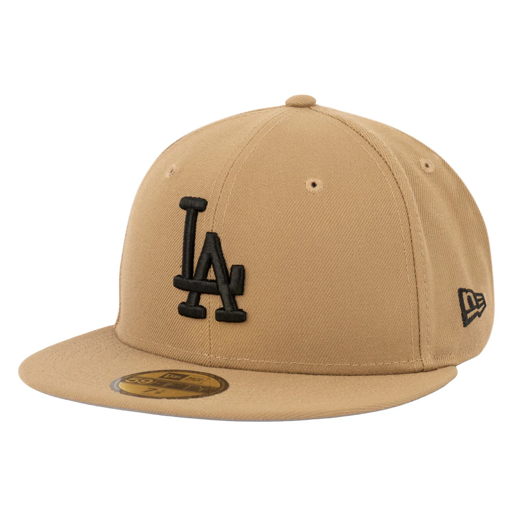 MLB Los Angeles Dodgers New Era Mocha 59FIFTY Fitted Hat - Khaki