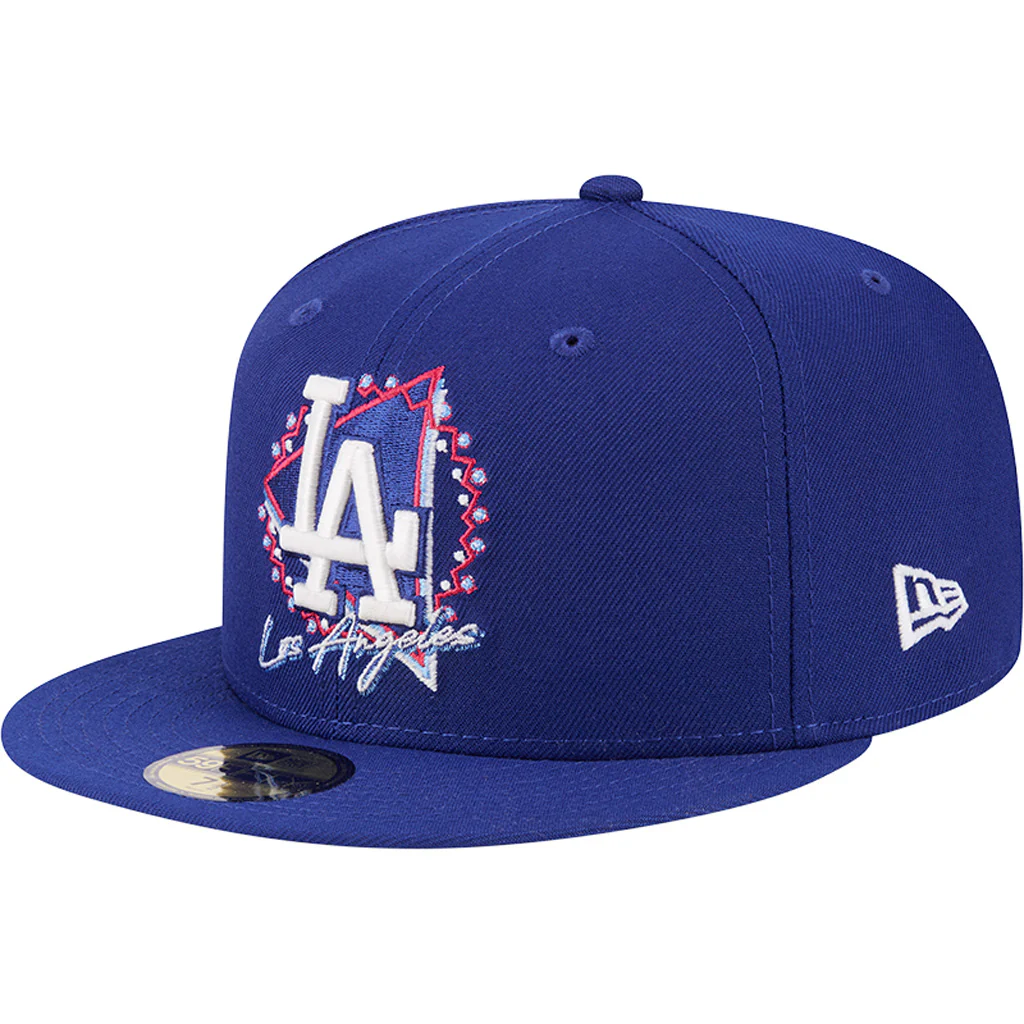 MLB Los Angeles Dodgers New Era Neon 59FIFTY Fitted Hat - Blue