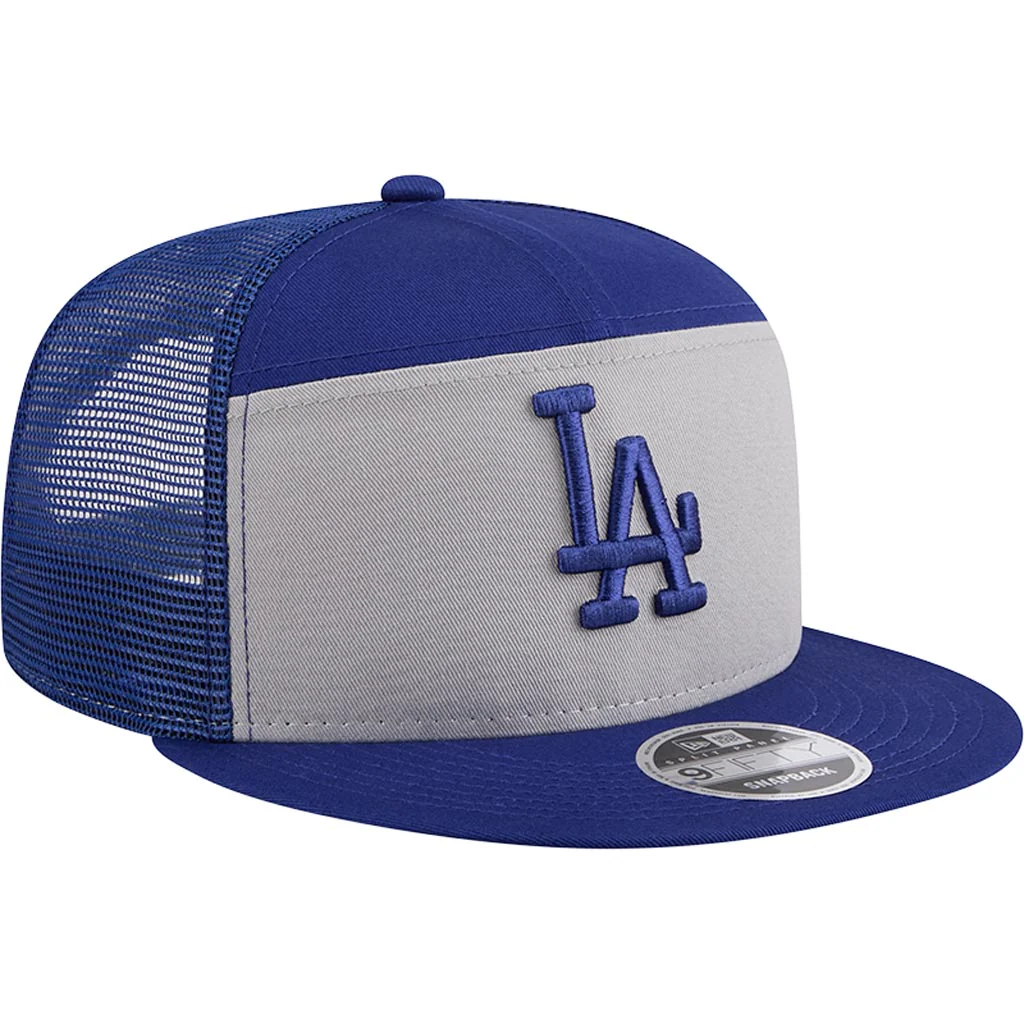 MLB Los Angeles Dodgers New Era Outdoor 9FIFTY Split Panel Snapback Hat - Gray - Image 2