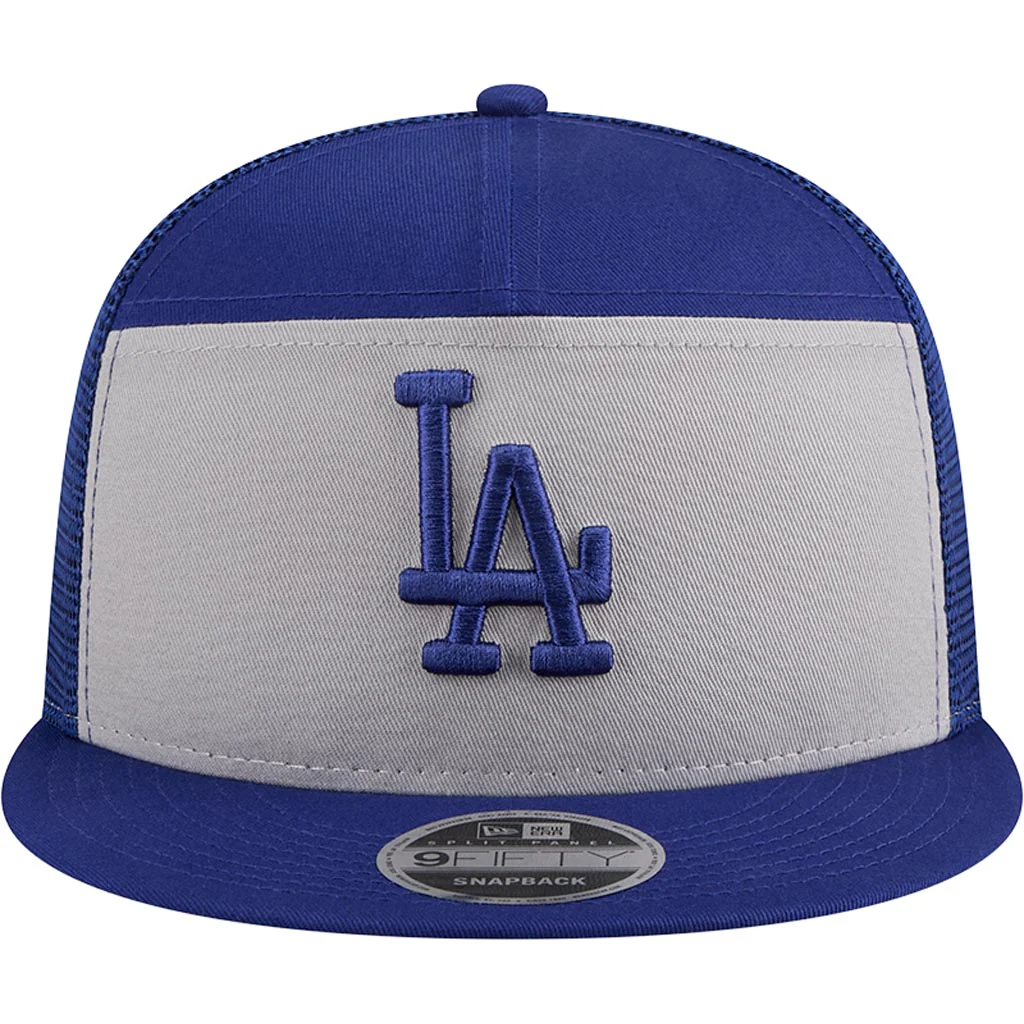 MLB Los Angeles Dodgers New Era Outdoor 9FIFTY Split Panel Snapback Hat - Gray - Image 3