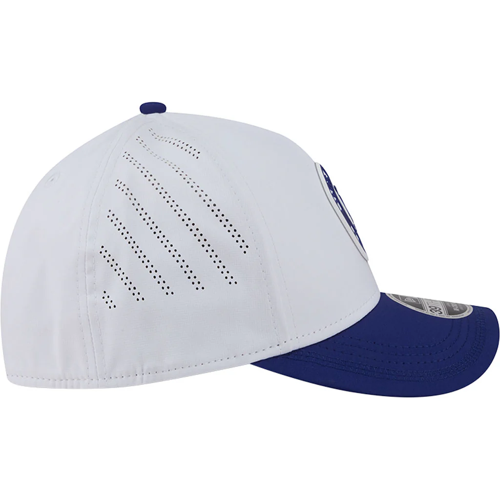 MLB Los Angeles Dodgers New Era Patch 39THIRTY M-Crown Flex Fit Hat - White - Image 5