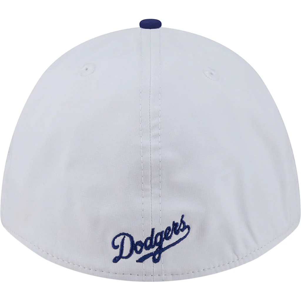 MLB Los Angeles Dodgers New Era Patch 39THIRTY M-Crown Flex Fit Hat - White - Image 6