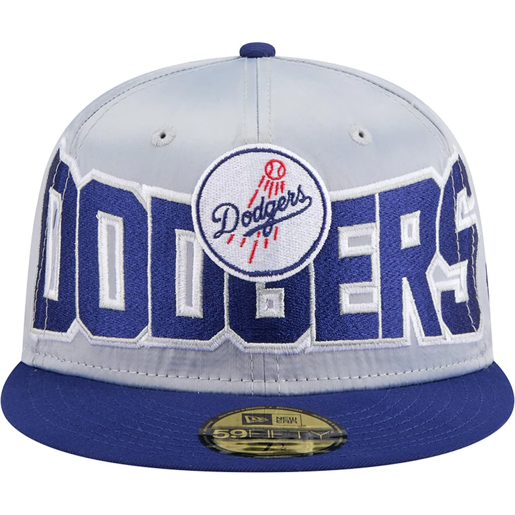 MLB Los Angeles Dodgers New Era Satin 59FIFTY Fitted Hat - Gray - Image 3