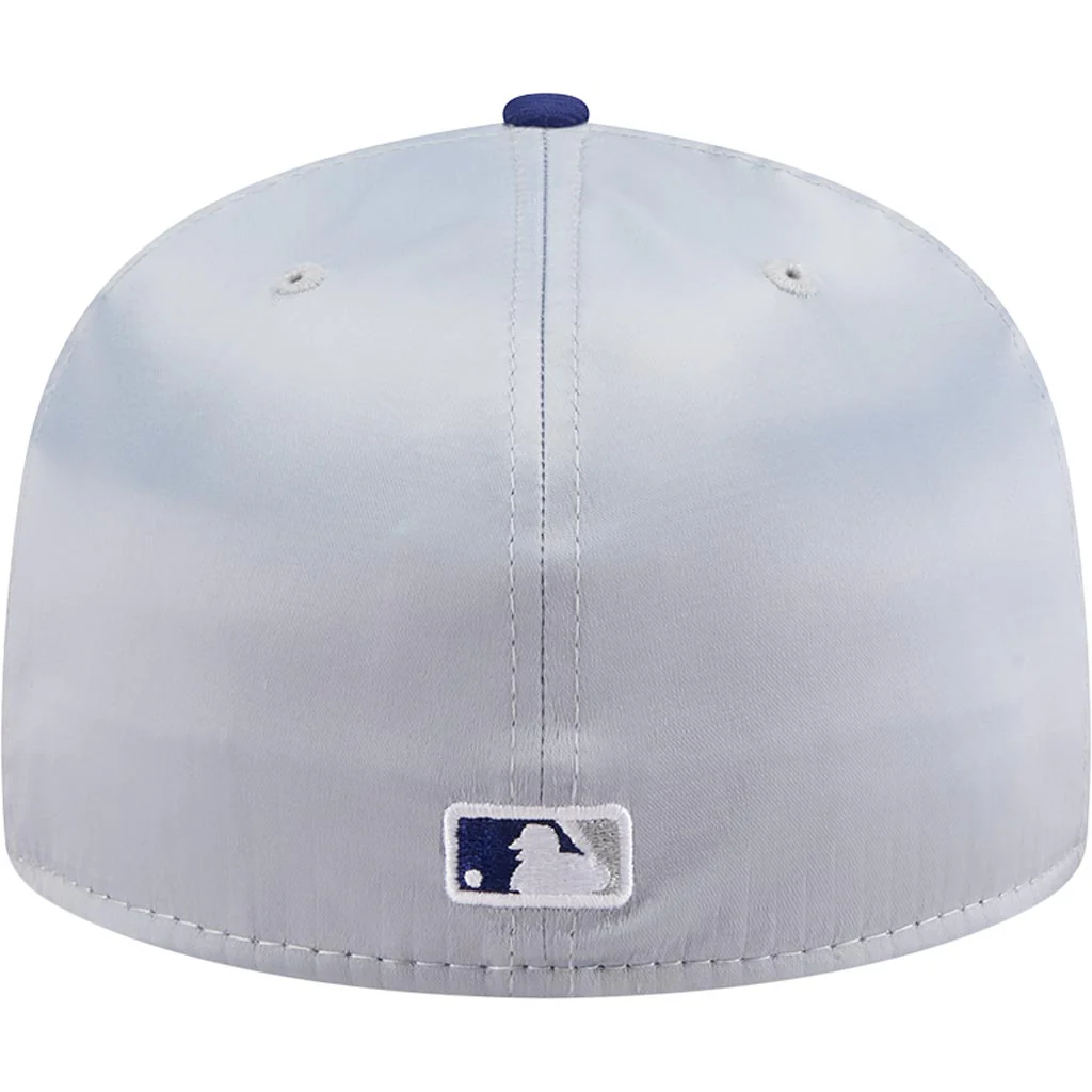 MLB Los Angeles Dodgers New Era Satin 59FIFTY Fitted Hat - Gray - Image 4