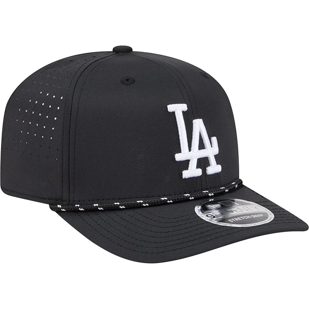 MLB Los Angeles Dodgers New Era Sport 9SEVENTY Stretch Snap Hat - Black - Image 2
