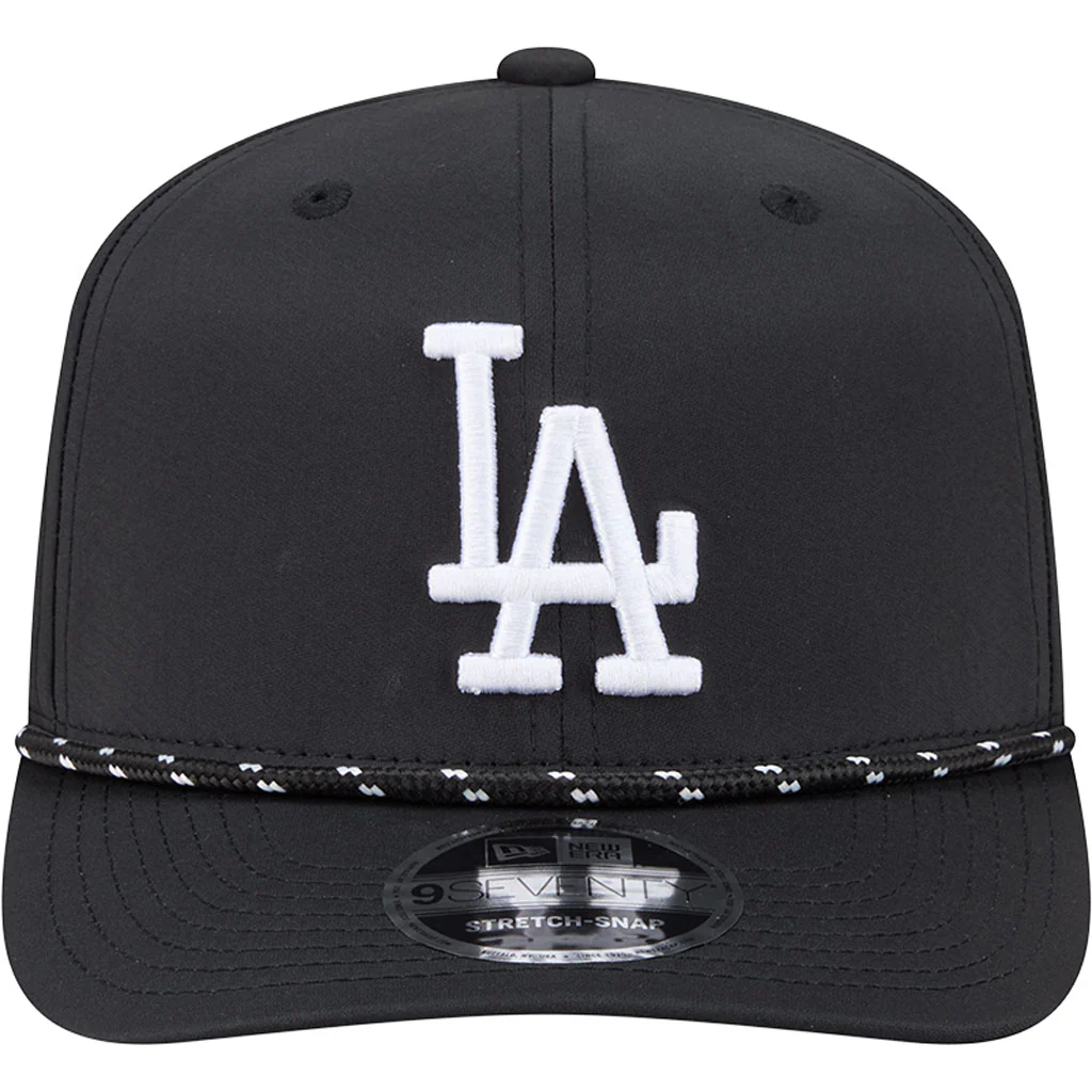 MLB Los Angeles Dodgers New Era Sport 9SEVENTY Stretch Snap Hat - Black - Image 3