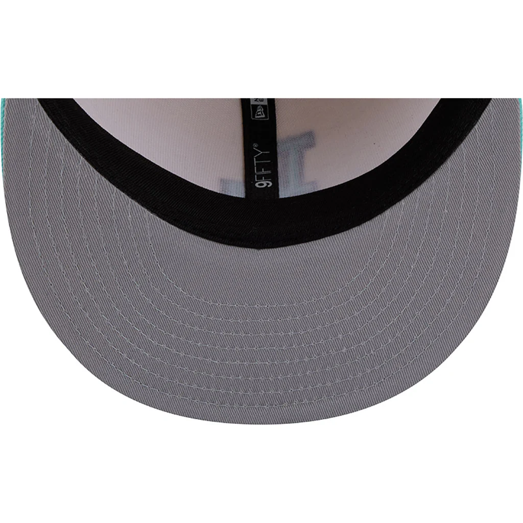 MLB Los Angeles Dodgers New Era Two-Tone Aqua 9FIFTY Snapback Hat - Light cream - Image 7