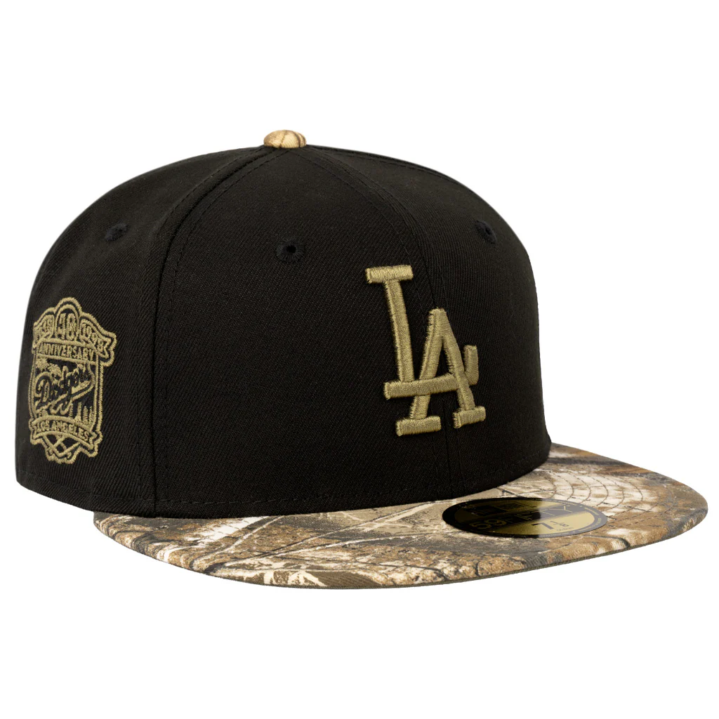 MLB Los Angeles Dodgers New Era Two-Tone Real Tree Shadow 59FIFTY Fitted Hat - Black - Image 2