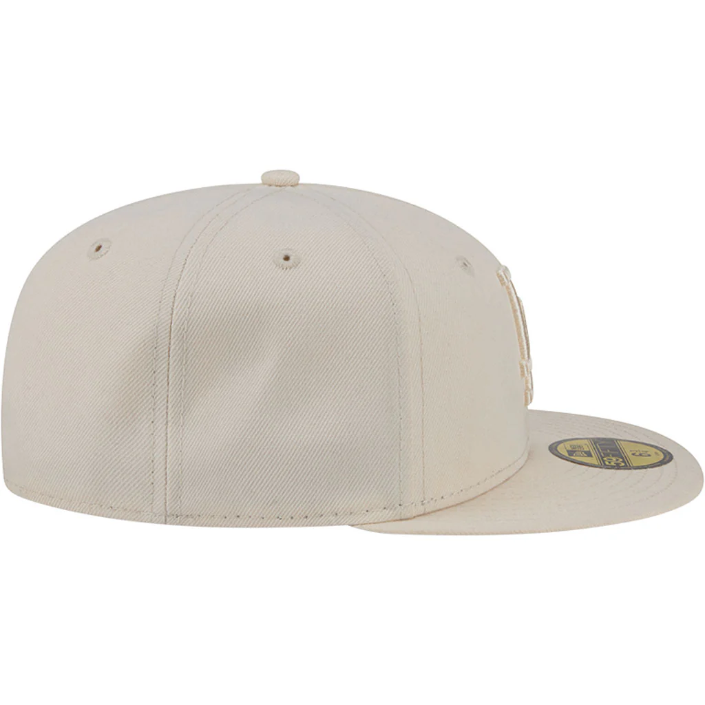MLB Los Angeles Dodgers New Era Vanilla 59FIFTY Fitted Hat - Cream - Image 5