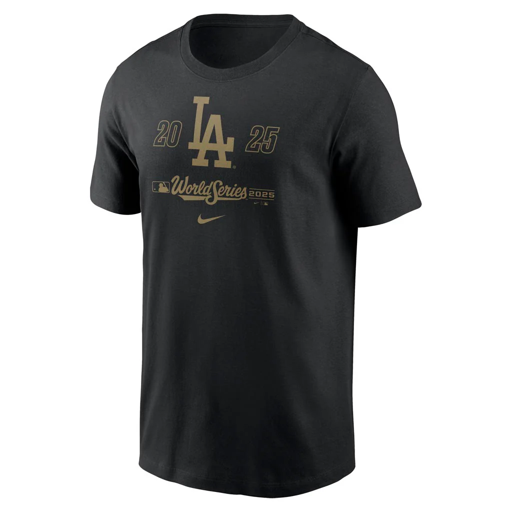 MLB Los Angeles Dodgers Nike 2025 World Series Advance the Runner Club T-Shirt - Black - Image 2