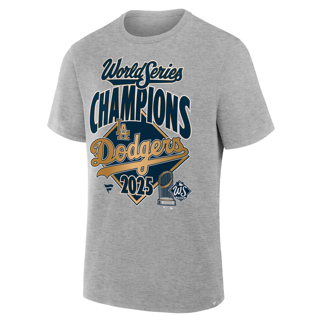 MLB Los Angeles Dodgers Fanatics 2025 World Series Champions Locker Room T-Shirt - Heather gray - Image 2