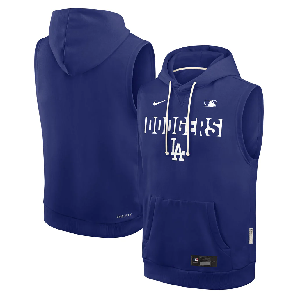MLB Los Angeles Dodgers Nike 2026 Authentic Collection Sleeveless Hoodie - Blue