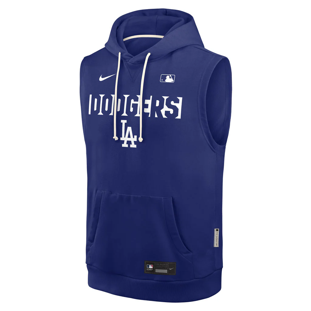 MLB Los Angeles Dodgers Nike 2026 Authentic Collection Sleeveless Hoodie - Blue - Image 2